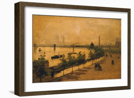 The Thames Embankment, London-Paolo Sala-Framed Giclee Print