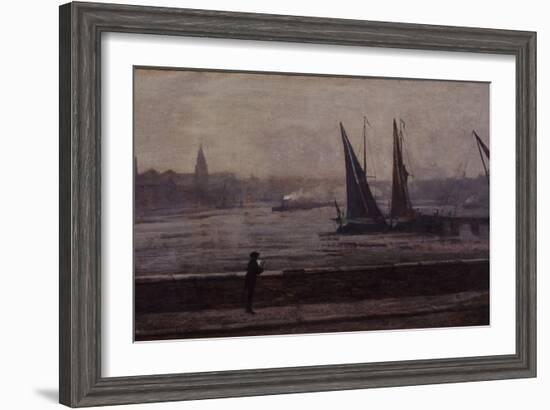 The Thames from Battersea Bridge, 1863-James Abbott McNeill Whistler-Framed Giclee Print