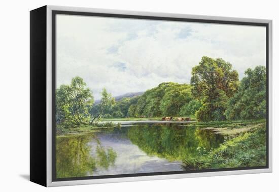 The Thames Near Henley-Henry Parker-Framed Premier Image Canvas