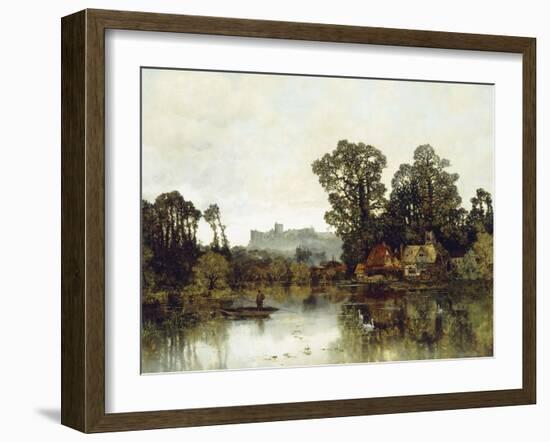 The Thames River with a View onto Windsor Castle-Karl Heffner-Framed Giclee Print