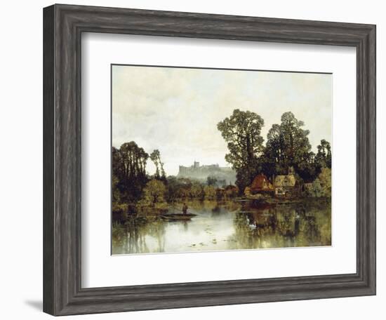 The Thames River with a View onto Windsor Castle-Karl Heffner-Framed Giclee Print