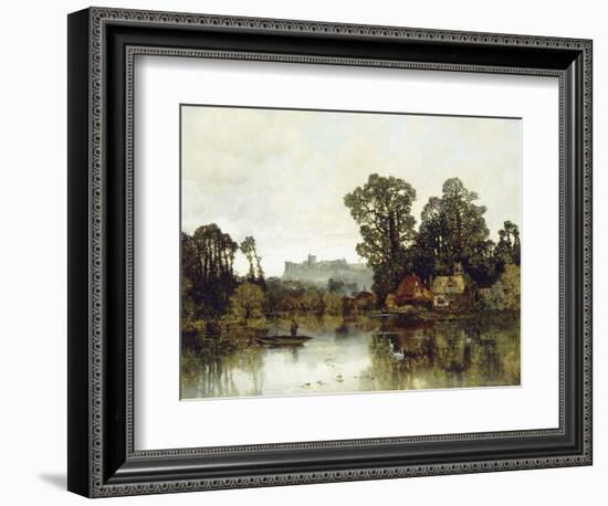 The Thames River with a View onto Windsor Castle-Karl Heffner-Framed Giclee Print