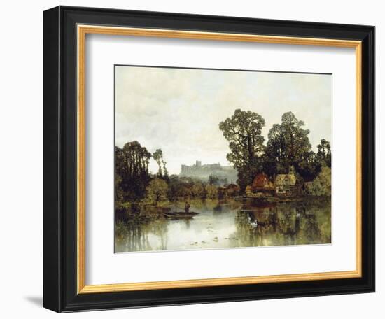 The Thames River with a View onto Windsor Castle-Karl Heffner-Framed Giclee Print