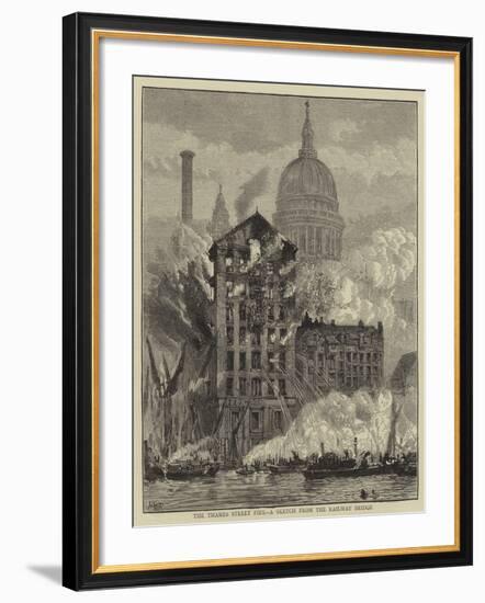 The Thames Street Fire, a Sketch from the Railway Bridge-Henry William Brewer-Framed Giclee Print