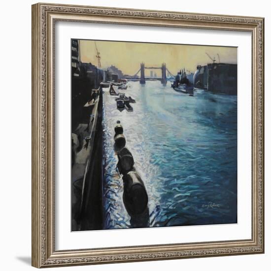 The Thames - Summer Morning-John Erskine-Framed Giclee Print