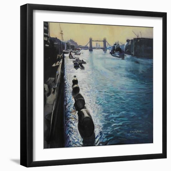 The Thames - Summer Morning-John Erskine-Framed Giclee Print