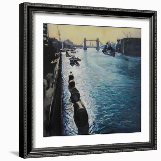 The Thames - Summer Morning-John Erskine-Framed Giclee Print