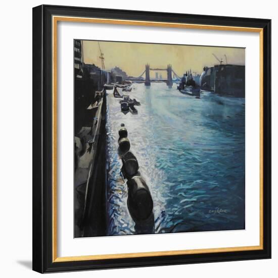 The Thames - Summer Morning-John Erskine-Framed Giclee Print