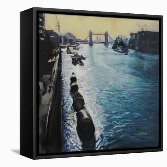 The Thames - Summer Morning-John Erskine-Framed Premier Image Canvas