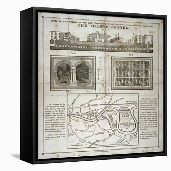 The Thames Tunnel, London, 1827-null-Framed Premier Image Canvas