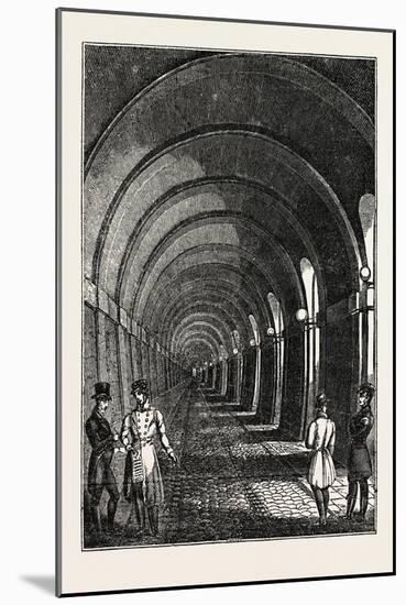 The Thames Tunnel: the Western Archway-null-Mounted Giclee Print