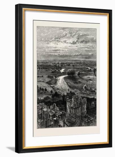 The Thames Valley, from the Round Tower, UK, 19th Century-null-Framed Giclee Print
