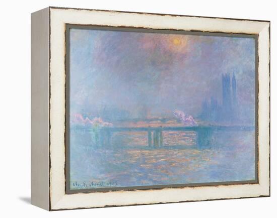 The Thames with Charing Cross Bridge, 1903 (oil on canvas)-Claude Monet-Framed Premier Image Canvas