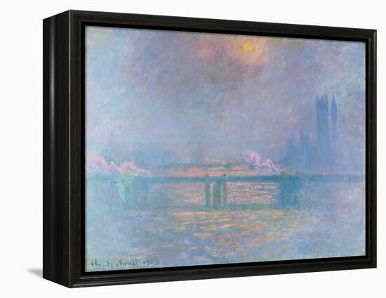 The Thames with Charing Cross Bridge, 1903 (oil on canvas)-Claude Monet-Framed Premier Image Canvas