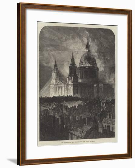 The Thanksgiving Day, Illumination of St Paul's Cathedral-Samuel Read-Framed Giclee Print