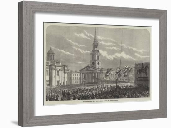 The Thanksgiving Day, the Procession Passing St Martin's Church-null-Framed Giclee Print