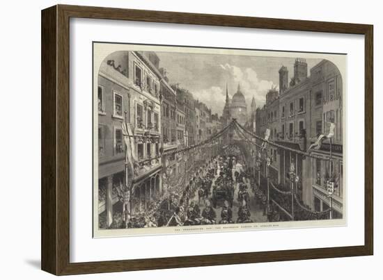 The Thanksgiving Day, the Procession Passing Up Ludgate-Hill-null-Framed Giclee Print