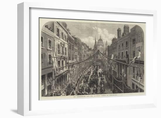 The Thanksgiving Day, the Procession Passing Up Ludgate-Hill-null-Framed Giclee Print