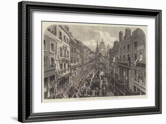 The Thanksgiving Day, the Procession Passing Up Ludgate-Hill-null-Framed Giclee Print