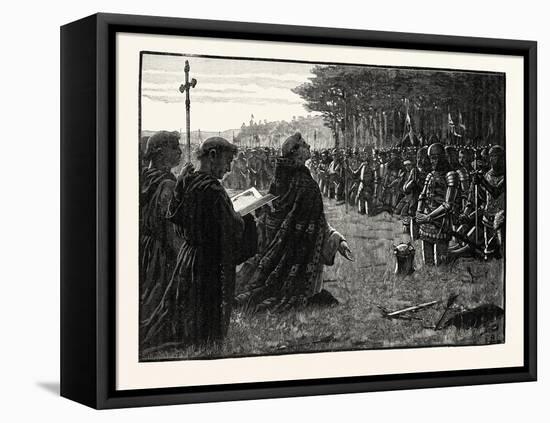 The Thanksgiving Service on the Field of Agincourt-null-Framed Premier Image Canvas