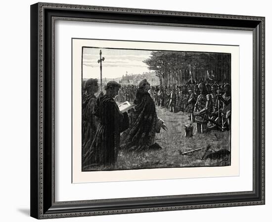 The Thanksgiving Service on the Field of Agincourt-null-Framed Giclee Print