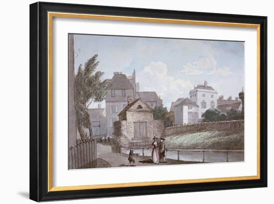 The Thatched House Inn and the New River, Islington, London, C1790-Paul Sandby-Framed Giclee Print