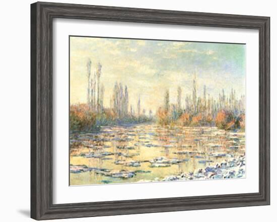 The Thawing-Claude Monet-Framed Art Print