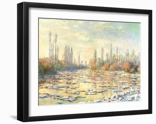 The Thawing-Claude Monet-Framed Art Print