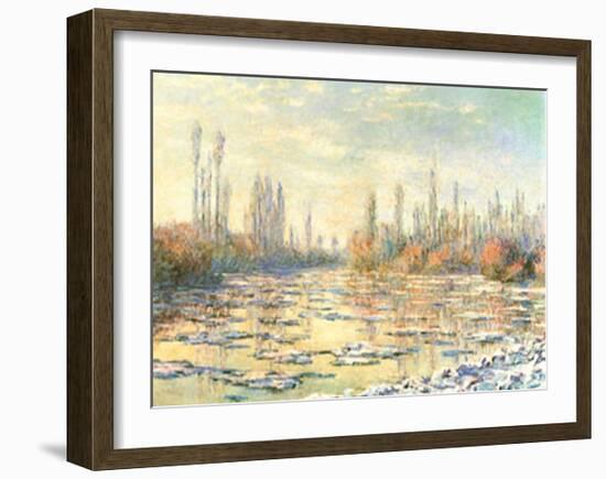 The Thawing-Claude Monet-Framed Art Print