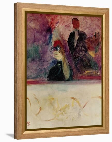 The Theatre Box with the Gilded Mask-Henri de Toulouse-Lautrec-Framed Premier Image Canvas