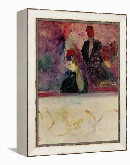 The Theatre Box with the Gilded Mask-Henri de Toulouse-Lautrec-Framed Premier Image Canvas