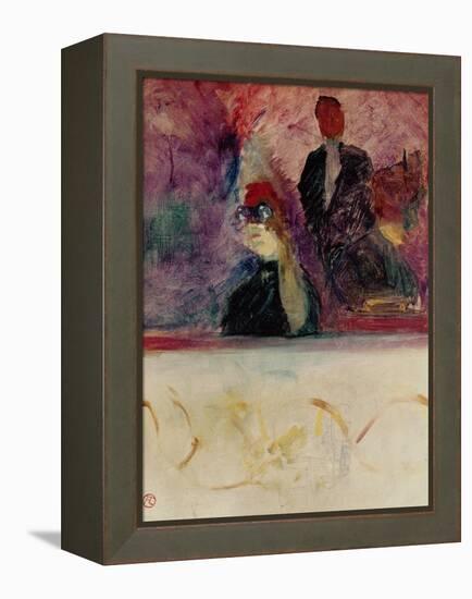 The Theatre Box with the Gilded Mask-Henri de Toulouse-Lautrec-Framed Premier Image Canvas