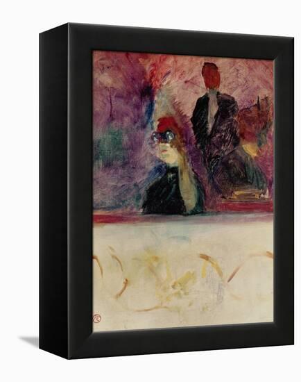 The Theatre Box with the Gilded Mask-Henri de Toulouse-Lautrec-Framed Premier Image Canvas