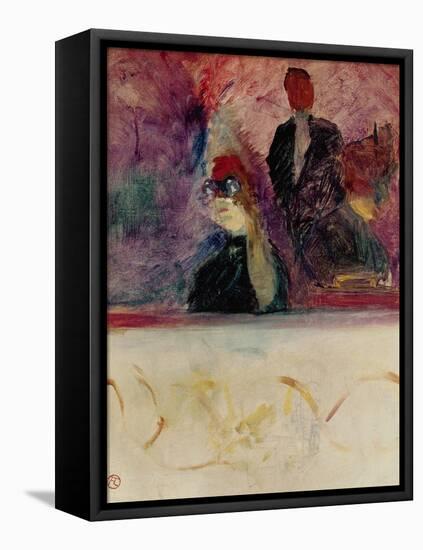 The Theatre Box with the Gilded Mask-Henri de Toulouse-Lautrec-Framed Premier Image Canvas