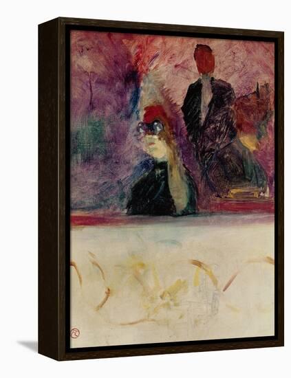 The Theatre Box with the Gilded Mask-Henri de Toulouse-Lautrec-Framed Premier Image Canvas