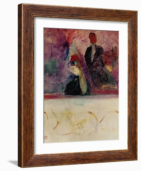 The Theatre Box with the Gilded Mask-Henri de Toulouse-Lautrec-Framed Giclee Print