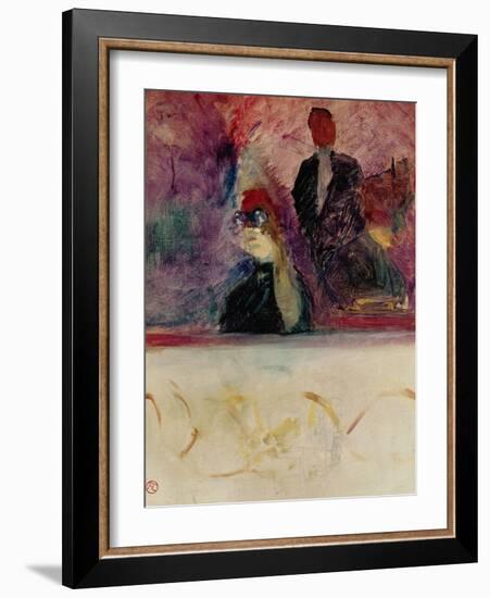 The Theatre Box with the Gilded Mask-Henri de Toulouse-Lautrec-Framed Giclee Print