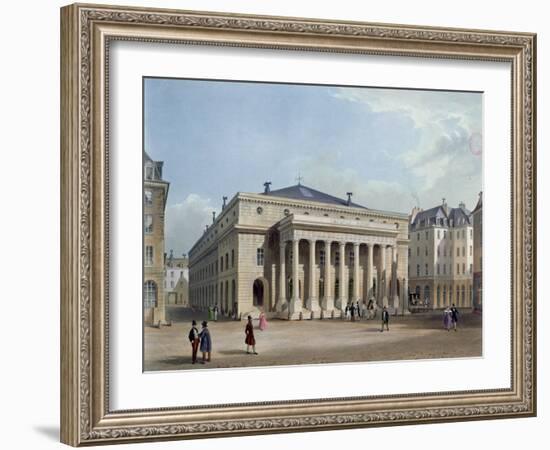 The Theatre De L'Odeon, C.1830-40 (Colour Litho)-French-Framed Giclee Print