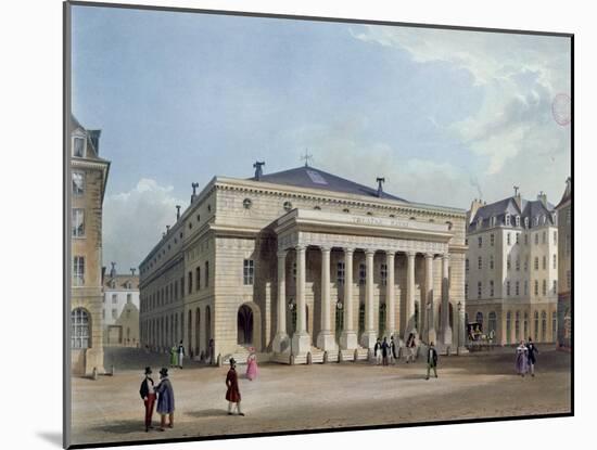 The Theatre De L'Odeon, C.1830-40 (Colour Litho)-French-Mounted Giclee Print