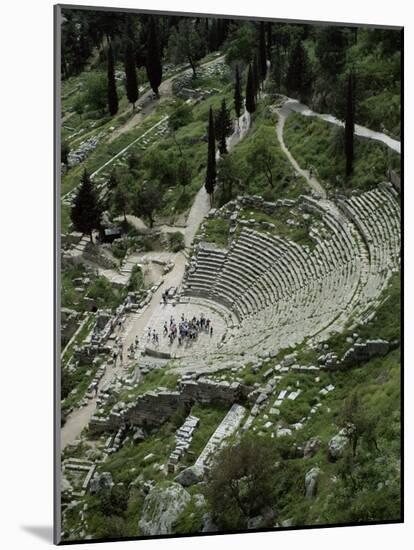 The Theatre, Delphi, Unesco World Heritage Site, Greece-Tony Gervis-Mounted Photographic Print