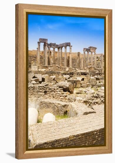 The Theatre, Roman ruins, Dougga Archaeological Site, Tunisia-Nico Tondini-Framed Premier Image Canvas