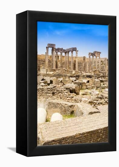 The Theatre, Roman ruins, Dougga Archaeological Site, Tunisia-Nico Tondini-Framed Premier Image Canvas