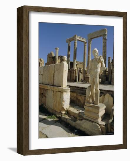 The Theatre, Roman Site of Leptis Magna, Libya, North Africa, Africa-Jane Sweeney-Framed Photographic Print