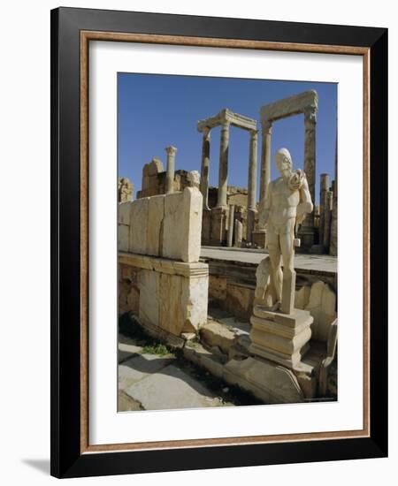 The Theatre, Roman Site of Leptis Magna, Libya, North Africa, Africa-Jane Sweeney-Framed Photographic Print
