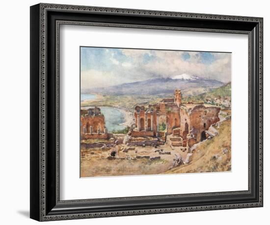 The Theatre, Taormina-Alberto Pisa-Framed Giclee Print