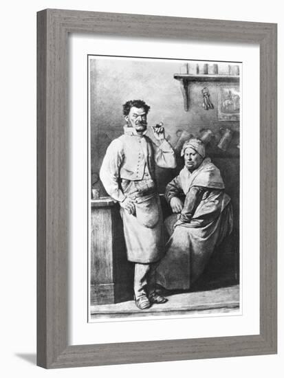 The Thenardier, Illustration from "Les Miserables" by Victor Hugo (1802-85) 1862-Gustave Brion-Framed Giclee Print