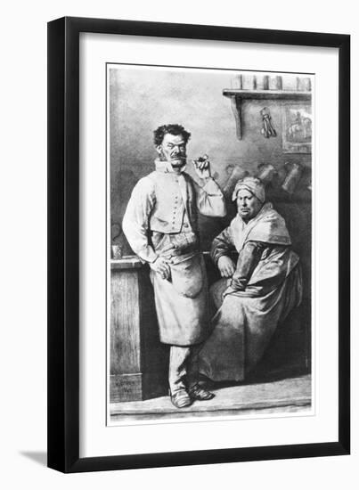 The Thenardier, Illustration from "Les Miserables" by Victor Hugo (1802-85) 1862-Gustave Brion-Framed Giclee Print