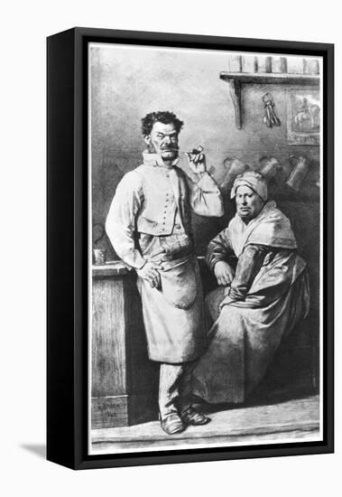 The Thenardier, Illustration from "Les Miserables" by Victor Hugo (1802-85) 1862-Gustave Brion-Framed Premier Image Canvas