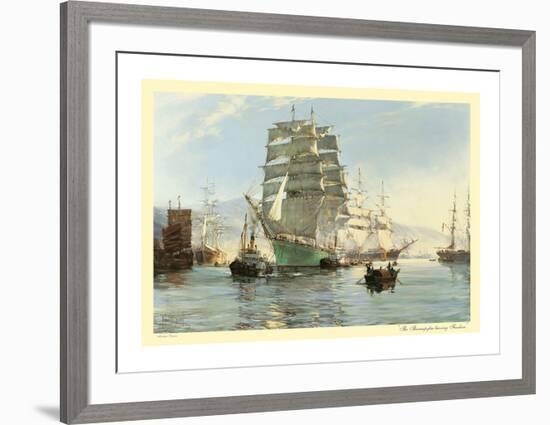 The 'Thermopylae' Leaving Foochow-Montague Dawson-Framed Premium Giclee Print