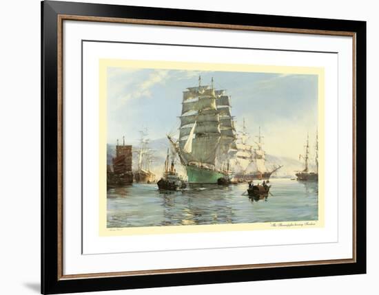 The 'Thermopylae' Leaving Foochow-Montague Dawson-Framed Premium Giclee Print